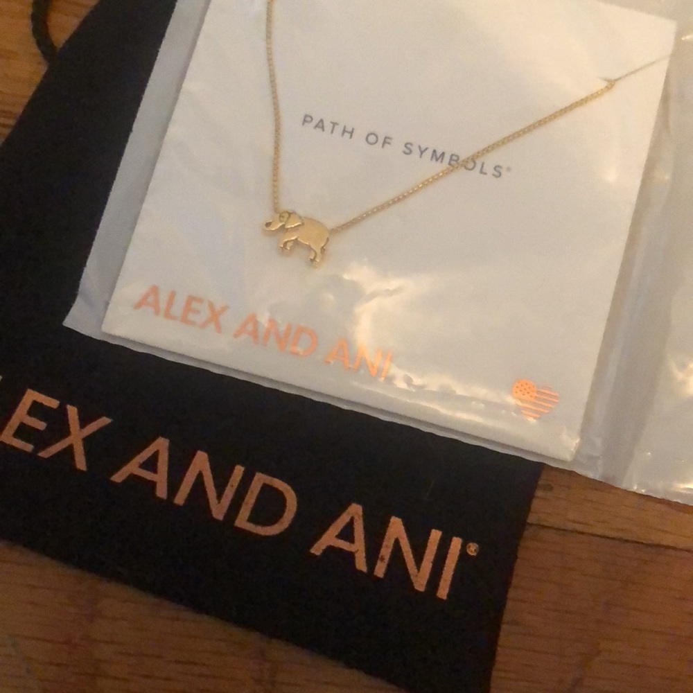 Alex and Ani Elephant 18 in adjustable necklace